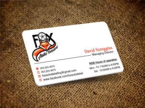 Business Card Design by Lanka Ama for Fox Automotive Detailing | Design: #11212581
