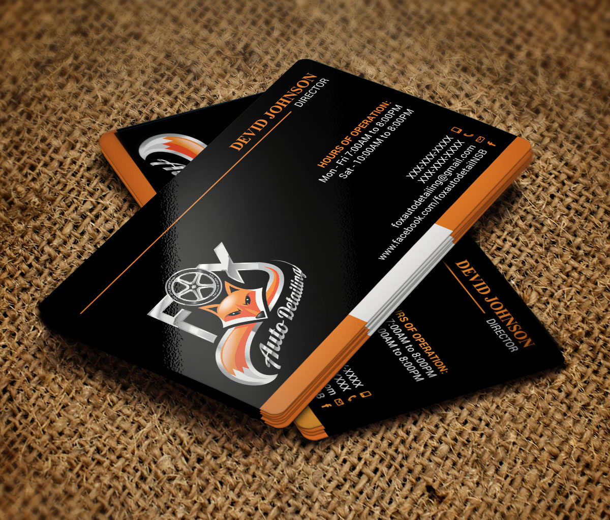 Business Card Design by Verified artistry for Fox Automotive Detailing | Design #11218280