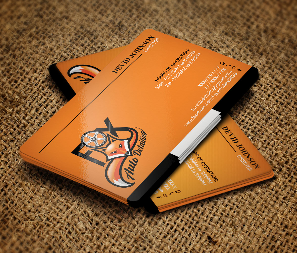 Business Card Design by Verified artistry for Fox Automotive Detailing | Design #11218282