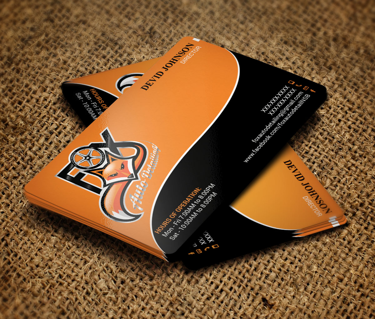 Business Card Design by Verified artistry for Fox Automotive Detailing | Design #11218283