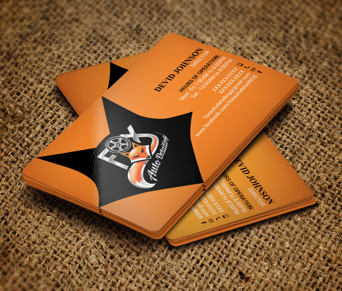 Business Card Design by Verified artistry for Fox Automotive Detailing | Design #11218285