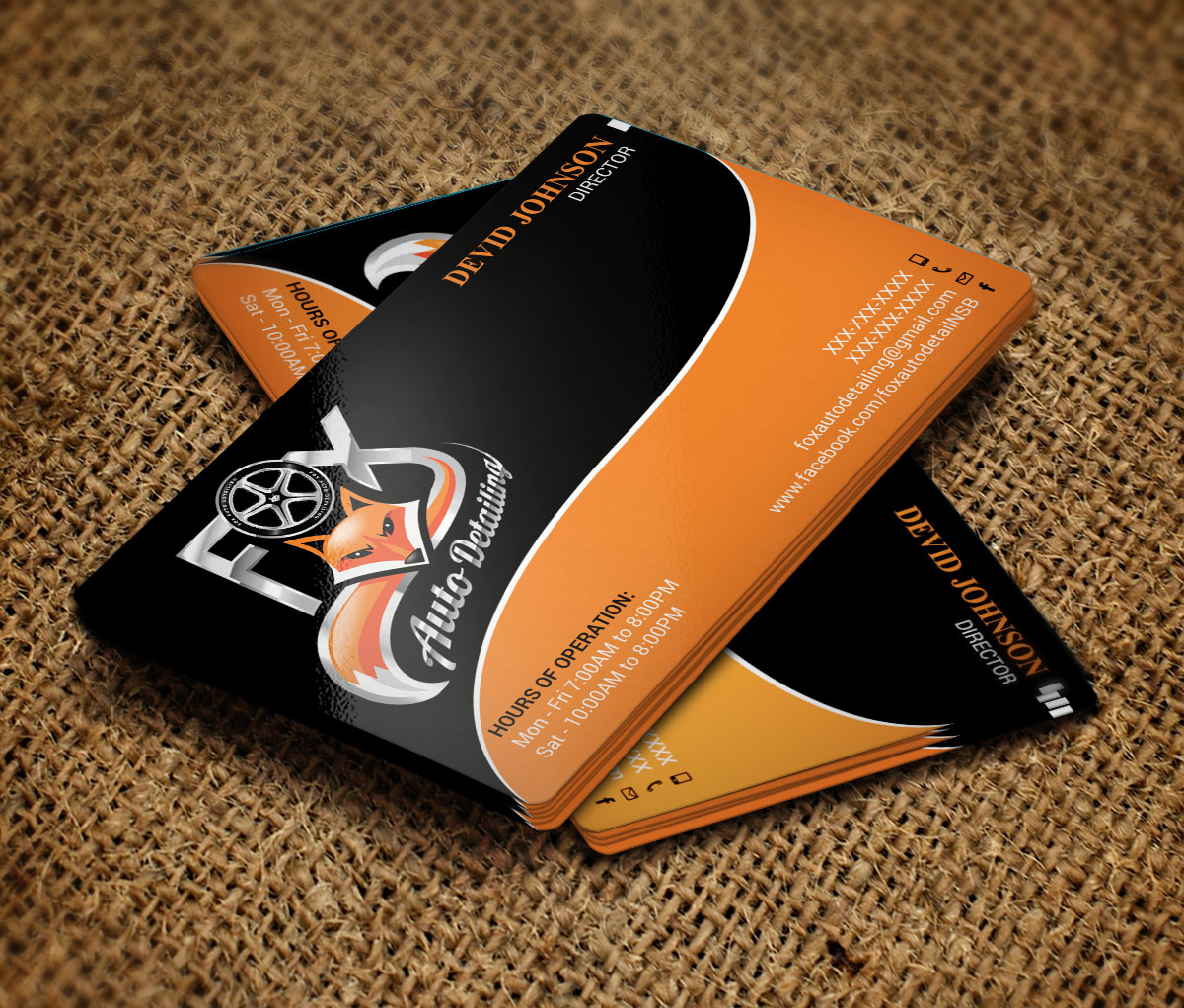Business Card Design by Verified artistry for Fox Automotive Detailing | Design #11218288