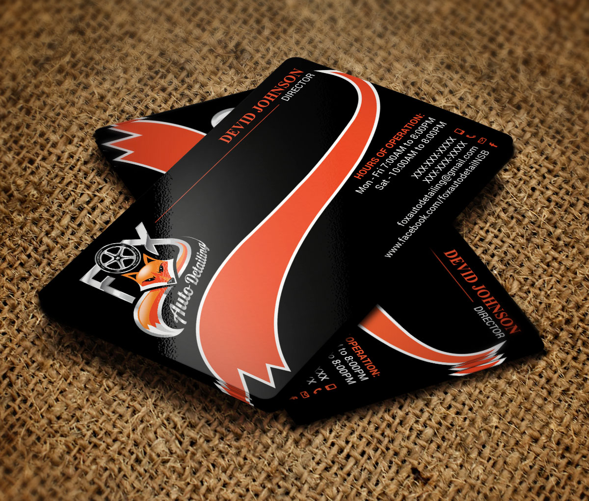 Business Card Design by Verified artistry for Fox Automotive Detailing | Design #11218289