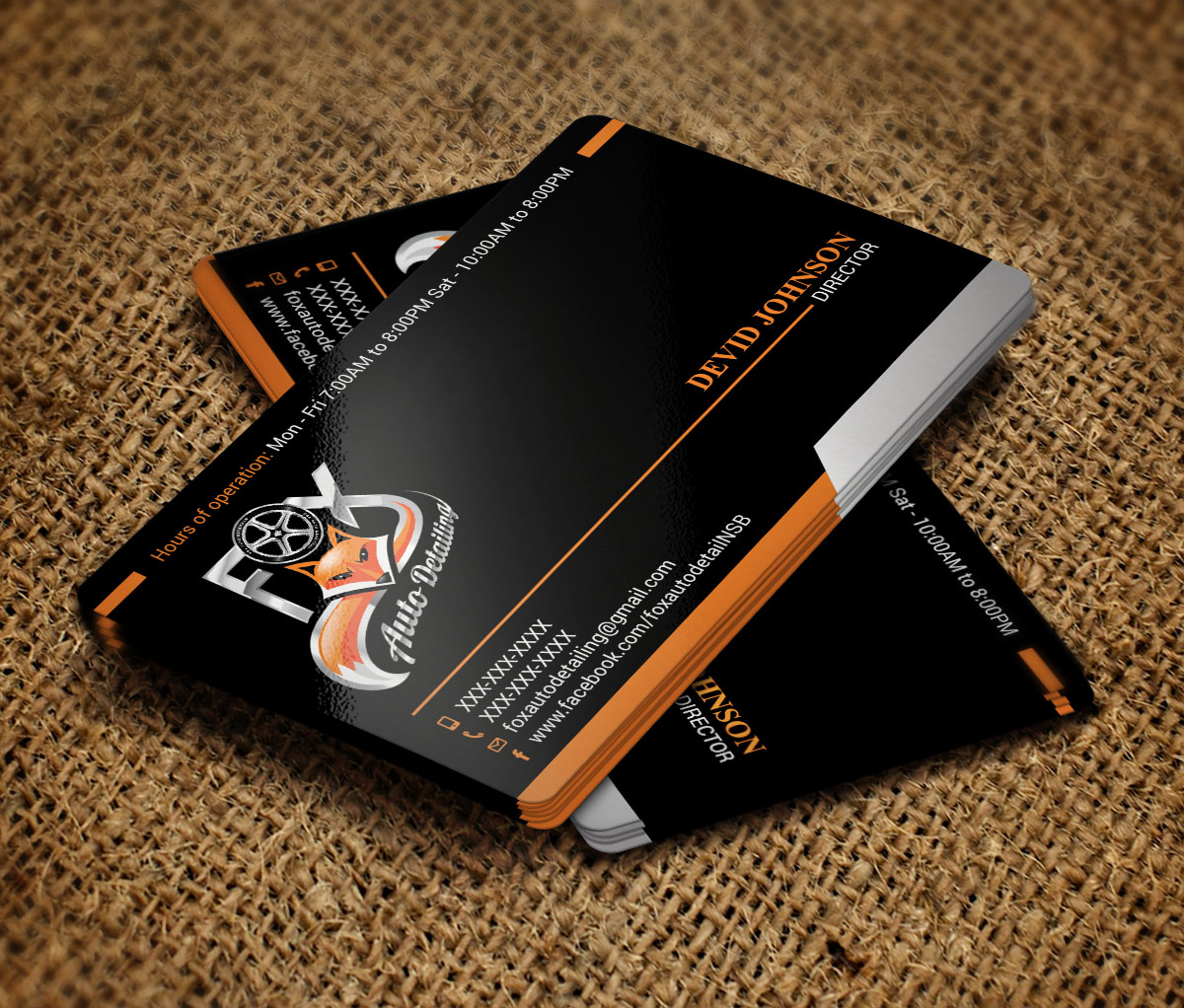 Business Card Design by Verified artistry for Fox Automotive Detailing | Design #11218293