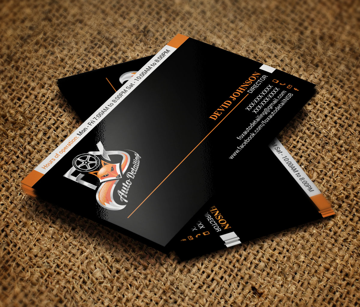 Business Card Design by Verified artistry for Fox Automotive Detailing | Design #11218294
