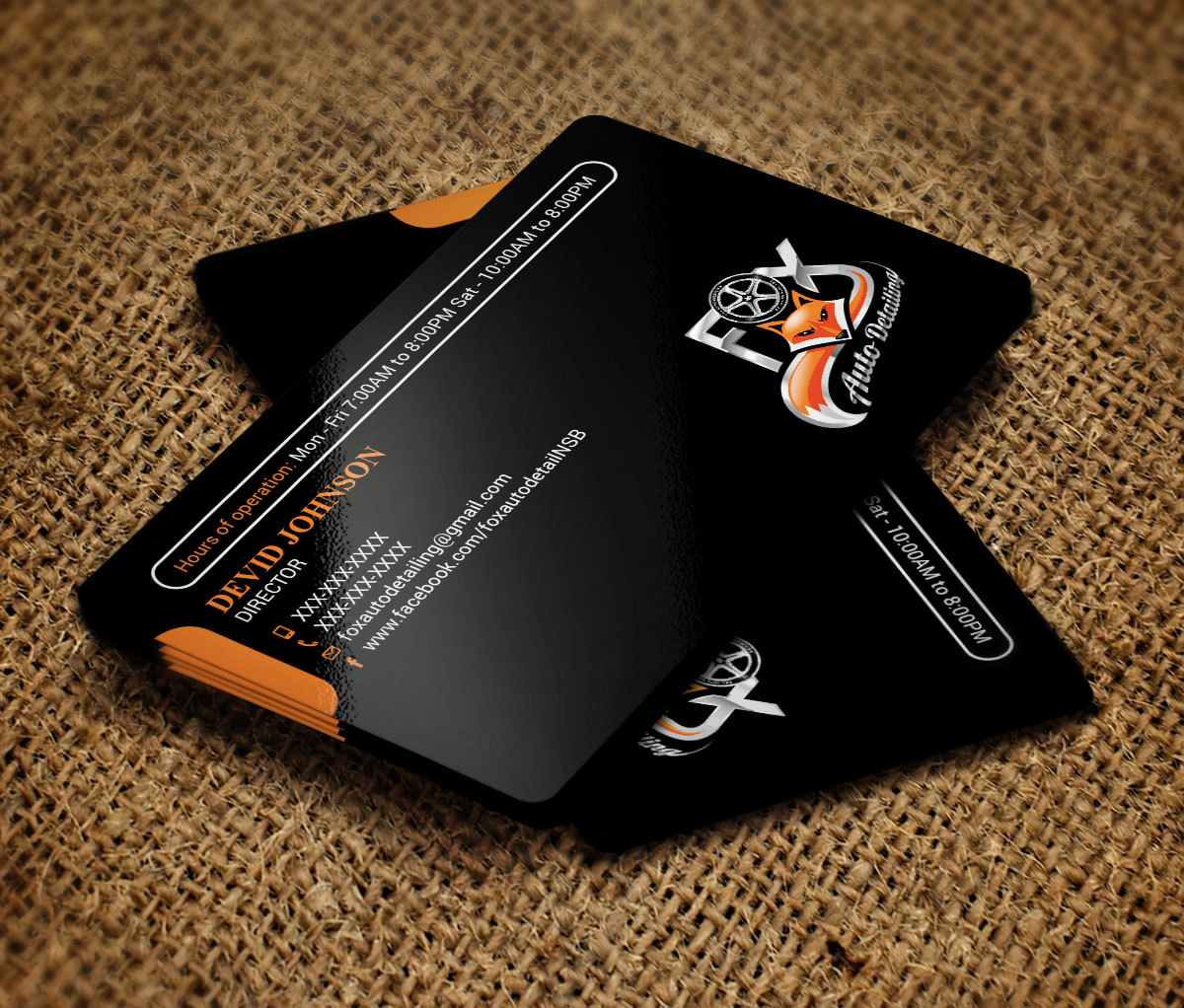 Business Card Design by Verified artistry for Fox Automotive Detailing | Design #11218295