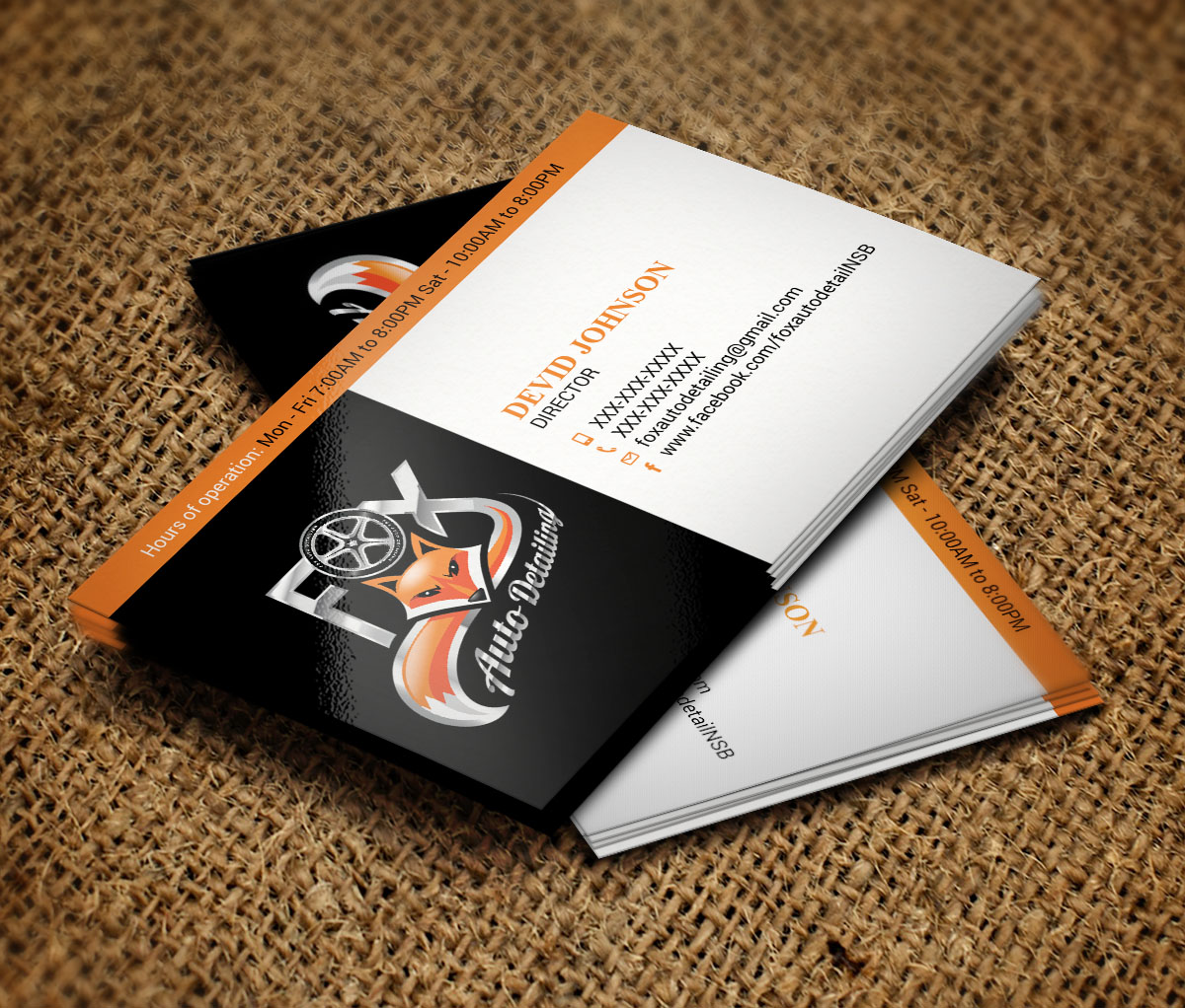 Business Card Design by Verified artistry for Fox Automotive Detailing | Design #11218296