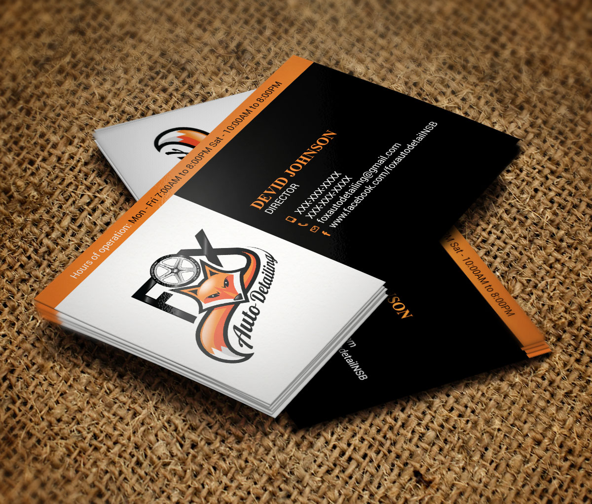 Business Card Design by Verified artistry for Fox Automotive Detailing | Design #11218298