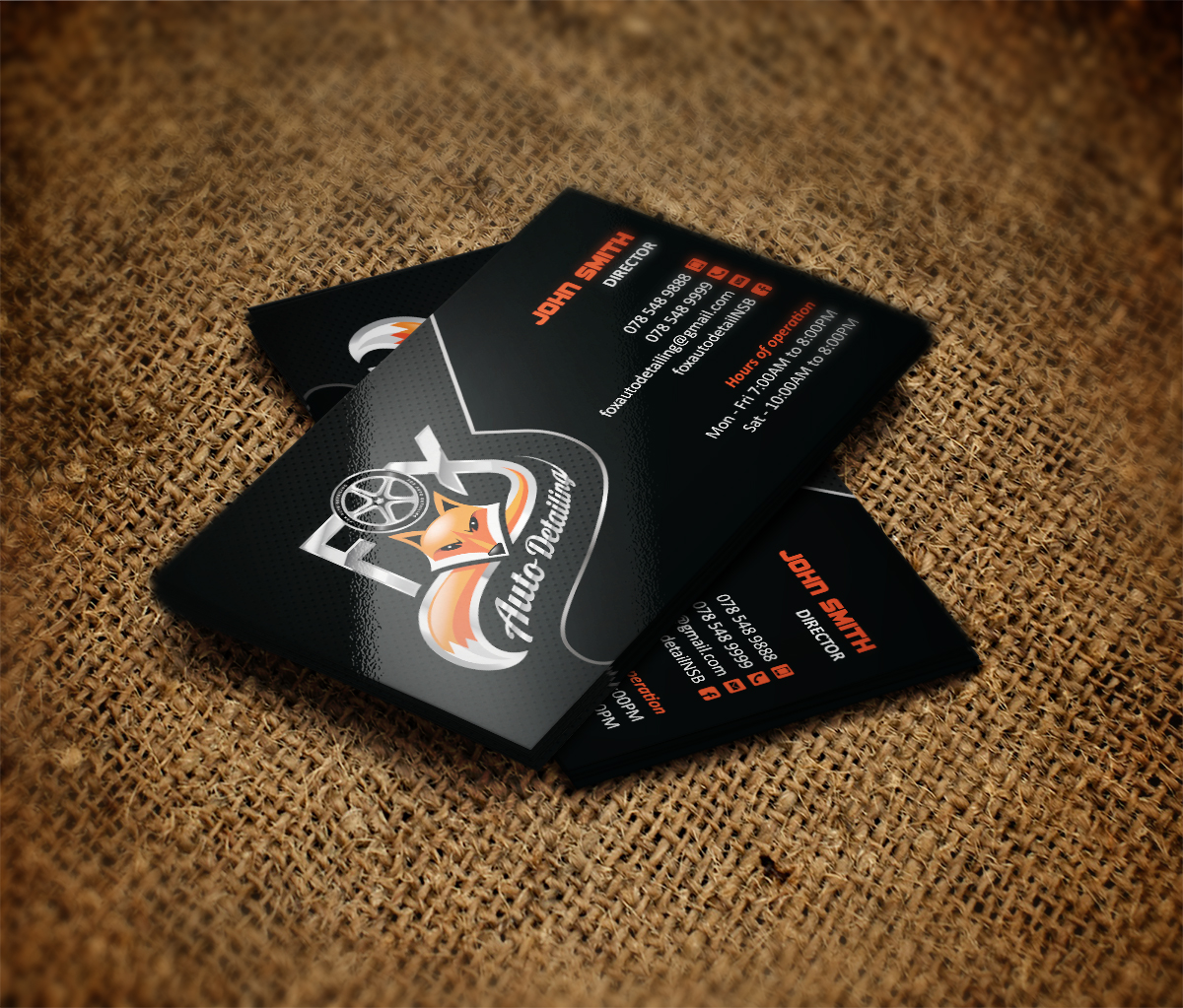 Business Card Design by Grafactory for Fox Automotive Detailing | Design #11211655