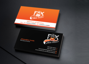 Business Card Design by Creations Box 2015 for Fox Automotive Detailing | Design: #11223167
