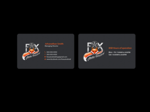 Business Card Design by Creations Box 2015 for Fox Automotive Detailing | Design: #11223170