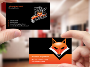Design de Carte de Visite par Creations Box 2015 pour Fox Automotive Detailing | Design : #11223183