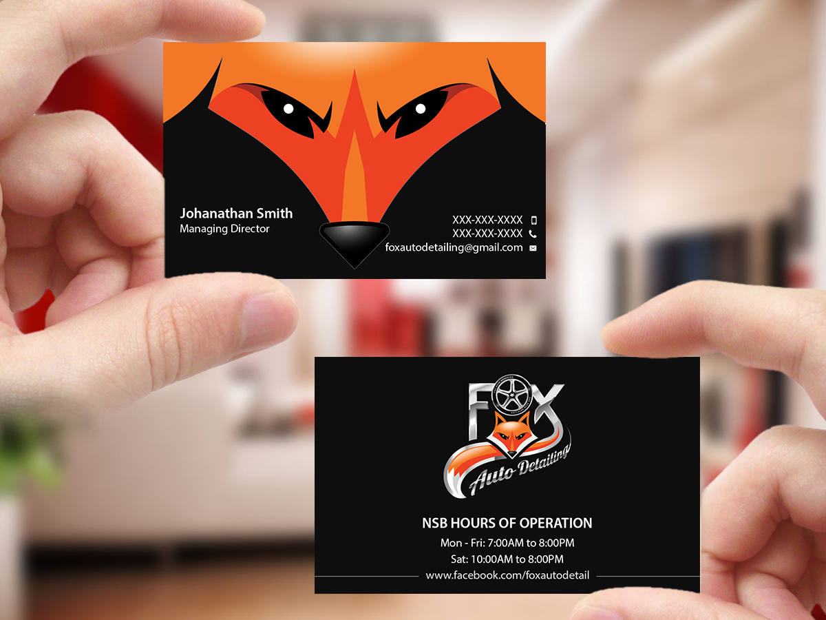 Business Card Design by Creations Box 2015 for Fox Automotive Detailing | Design #11223191