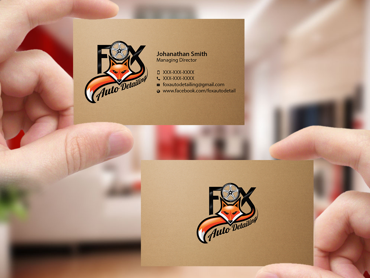 Business Card Design by Creations Box 2015 for Fox Automotive Detailing | Design #11223192