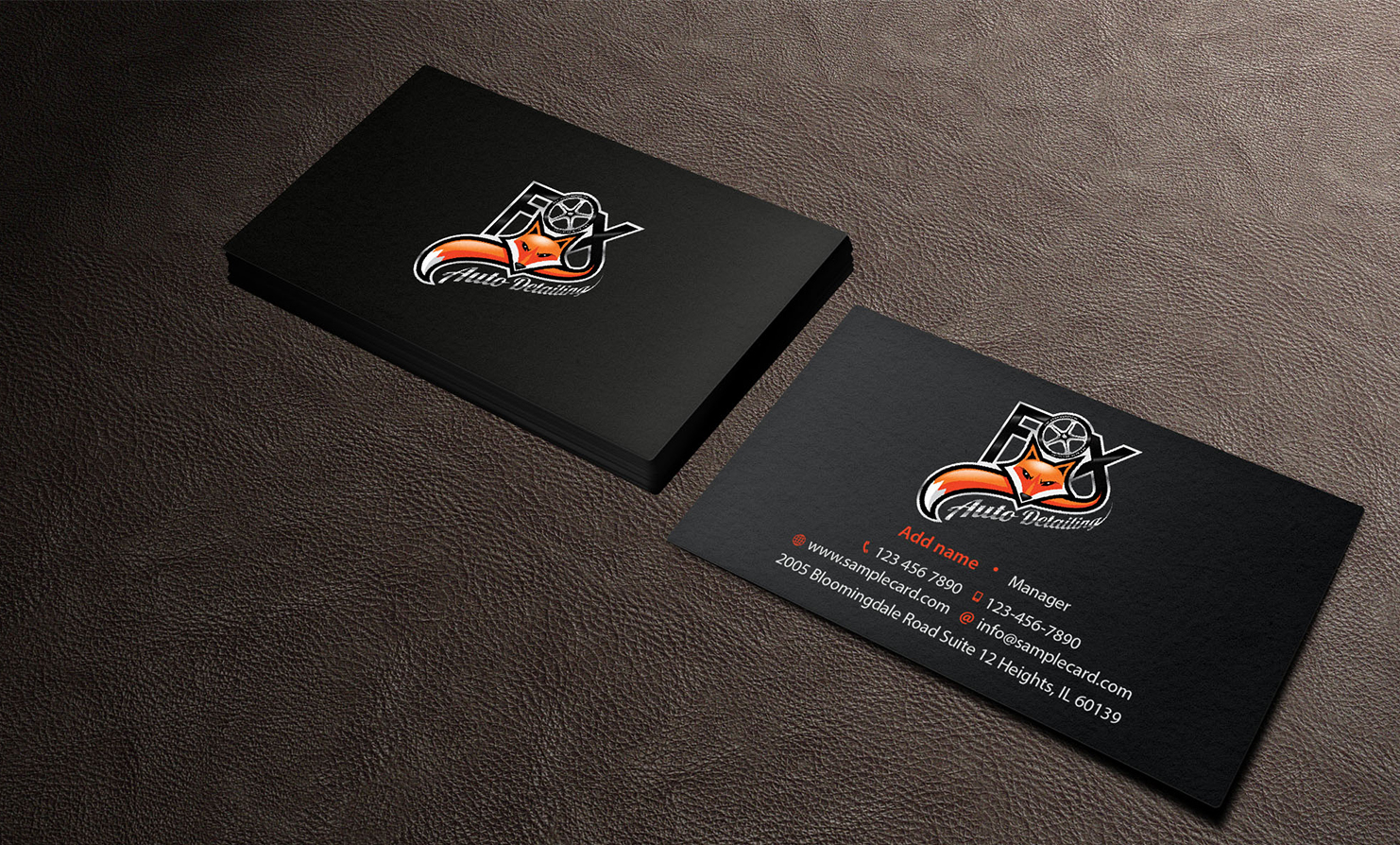 Diseño de Tarjeta de Presentación por PD Studios para Fox Automotive Detailing | Diseño #11211189
