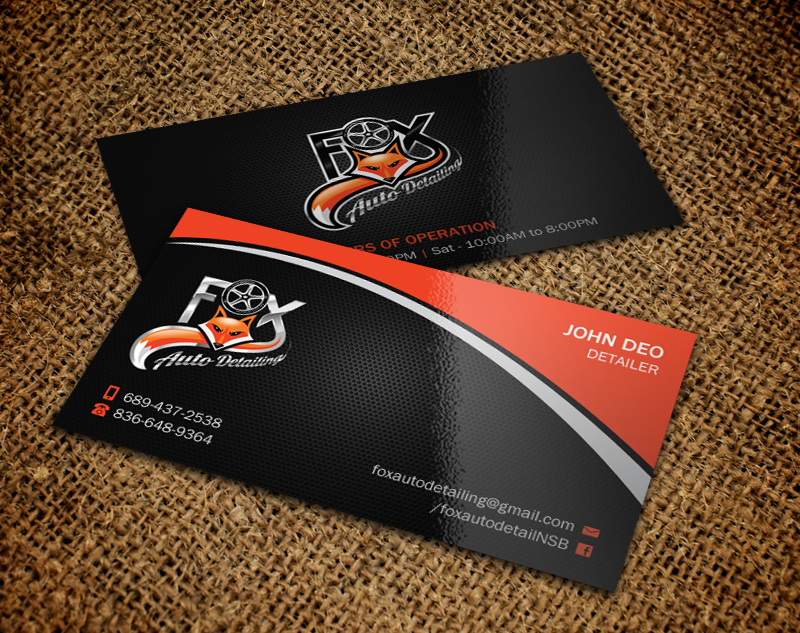 Business Card Design by Brand aid for Fox Automotive Detailing | Design #11221828