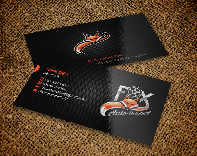 Business Card Design by Brand aid for Fox Automotive Detailing | Design #11221892