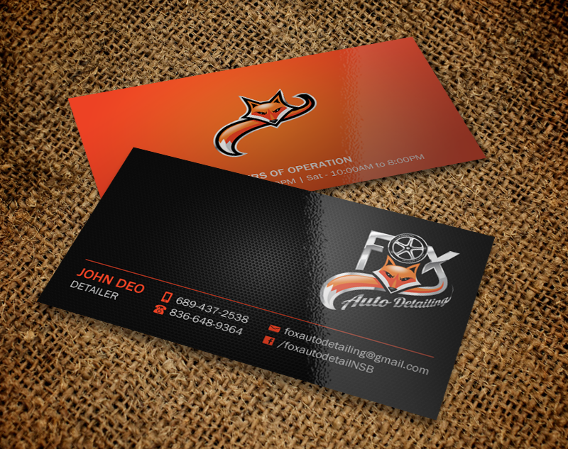 Business Card Design by Brand aid for Fox Automotive Detailing | Design #11221894