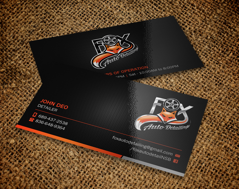 Business Card Design by Brand aid for Fox Automotive Detailing | Design #11221899