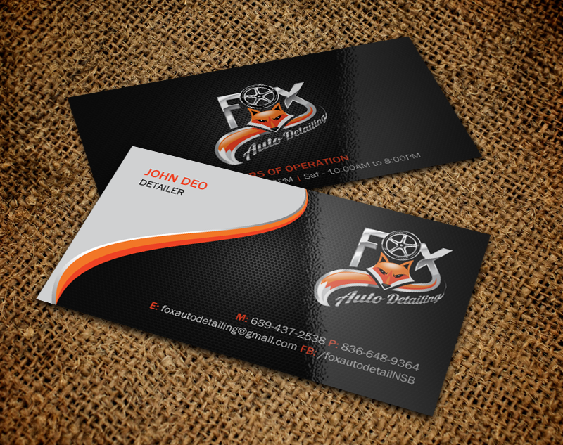 Business Card Design by Brand aid for Fox Automotive Detailing | Design #11221903