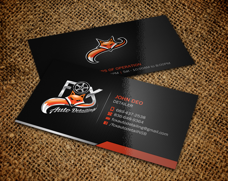 Business Card Design by Brand aid for Fox Automotive Detailing | Design #11221904