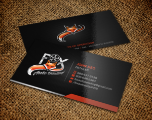 Business Card Design by Brand aid for Fox Automotive Detailing | Design: #11221904