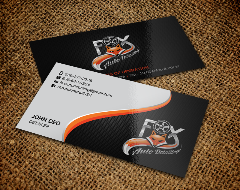 Business Card Design by Brand aid for Fox Automotive Detailing | Design #11221906