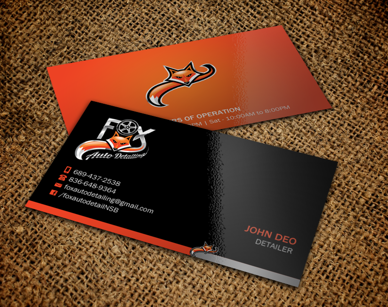 Business Card Design by Brand aid for Fox Automotive Detailing | Design #11221907