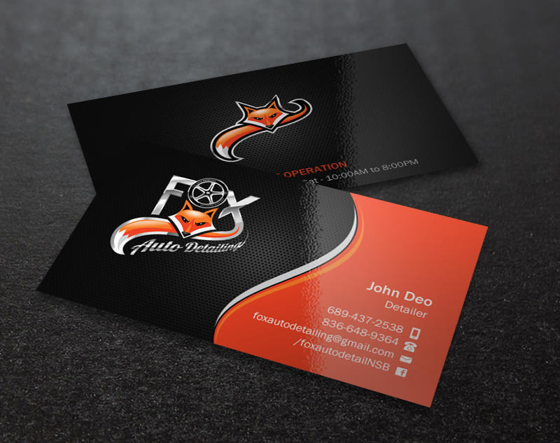 Business Card Design by Brand aid for Fox Automotive Detailing | Design #11240104