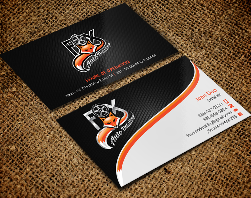 Business Card Design by Brand aid for Fox Automotive Detailing | Design #11240108