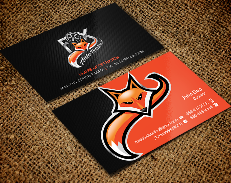 Business Card Design by Brand aid for Fox Automotive Detailing | Design #11240116