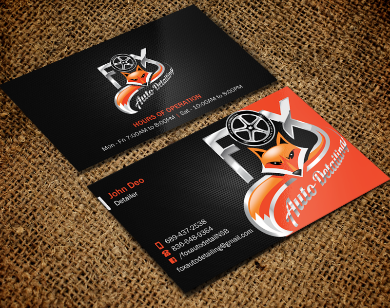 Business Card Design by Brand aid for Fox Automotive Detailing | Design #11240117