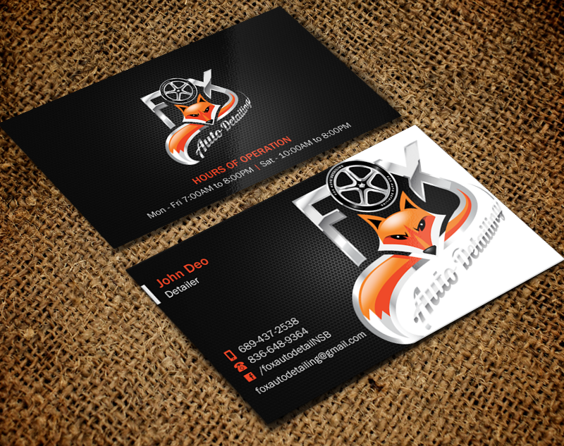 Business Card Design by Brand aid for Fox Automotive Detailing | Design #11251778