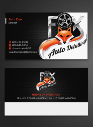 Business Card Design by Brand aid for Fox Automotive Detailing | Design: #11287866