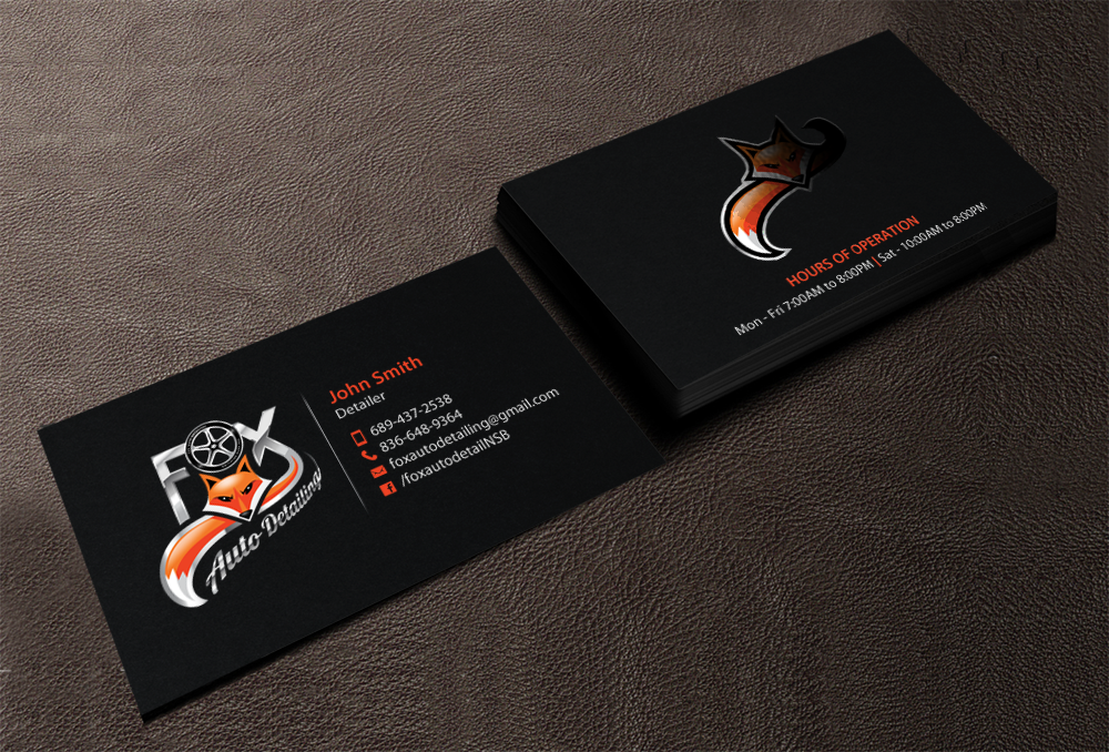 Business Card Design by chandrayaan.creative for Fox Automotive Detailing | Design #11208154