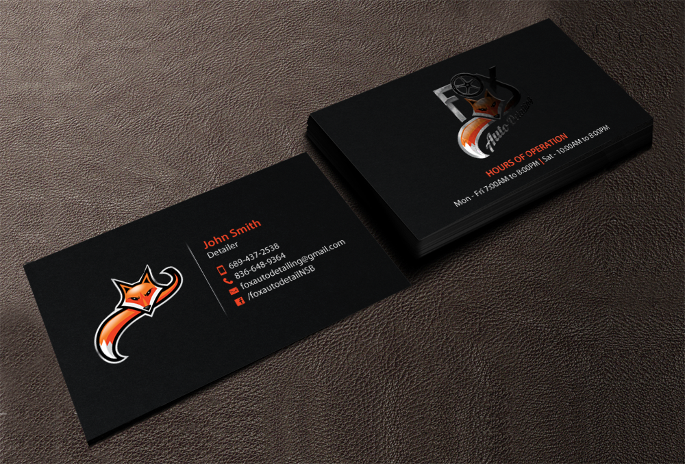 Business Card Design by chandrayaan.creative for Fox Automotive Detailing | Design #11208155
