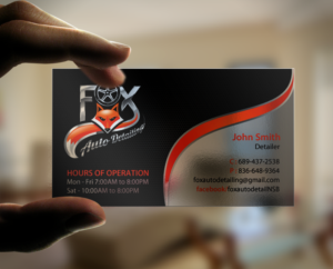 Design de Carte de Visite par chandrayaan.creative pour Fox Automotive Detailing | Design : #11221754