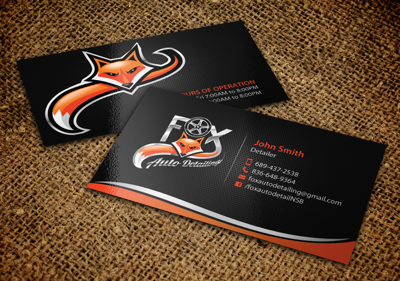 Business Card Design by chandrayaan.creative for Fox Automotive Detailing | Design #11221756
