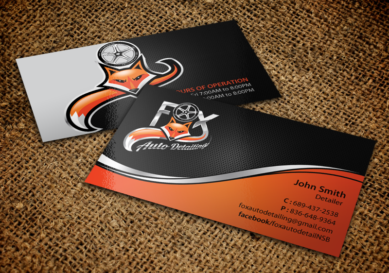 Business Card Design by chandrayaan.creative for Fox Automotive Detailing | Design #11221762