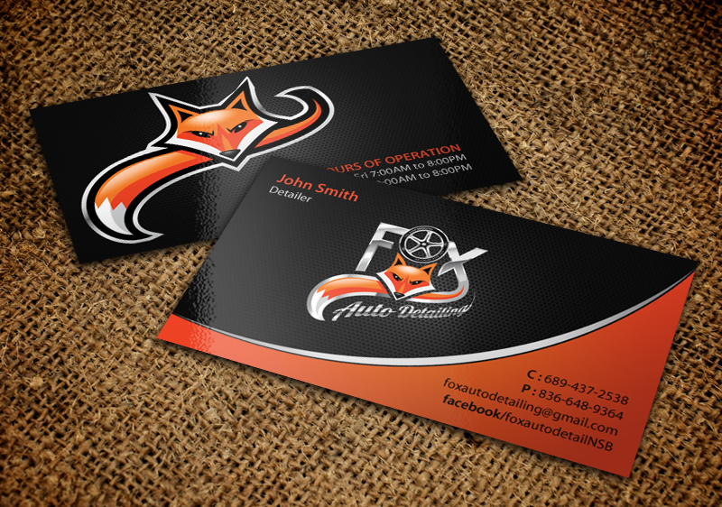 Business Card Design by chandrayaan.creative for Fox Automotive Detailing | Design #11221764
