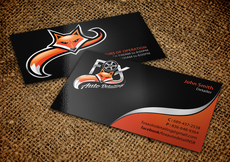 Business Card Design by chandrayaan.creative for Fox Automotive Detailing | Design #11221769