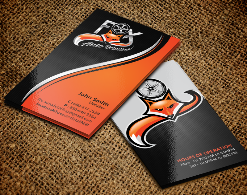 Business Card Design by chandrayaan.creative for Fox Automotive Detailing | Design #11221772