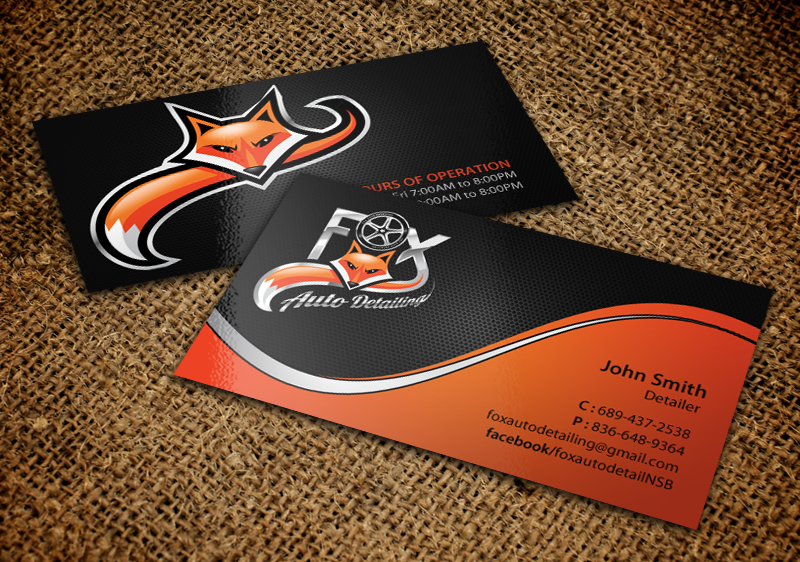 Business Card Design by chandrayaan.creative for Fox Automotive Detailing | Design #11240037