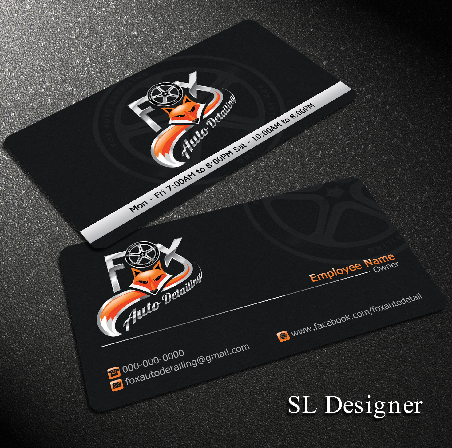 Business Card Design by SL Designer for Fox Automotive Detailing | Design #11209720
