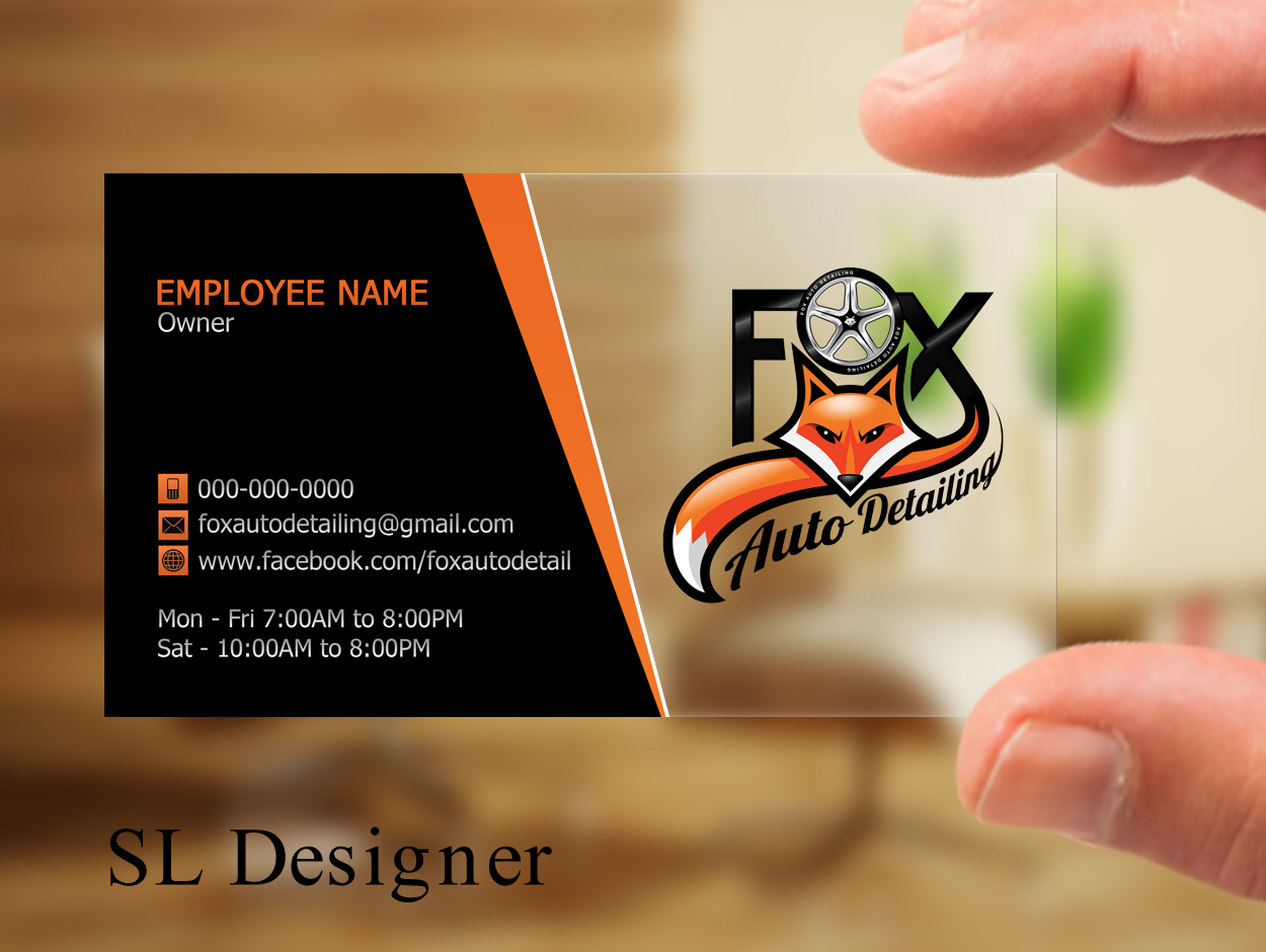 Business Card Design by SL Designer for Fox Automotive Detailing | Design #11209733