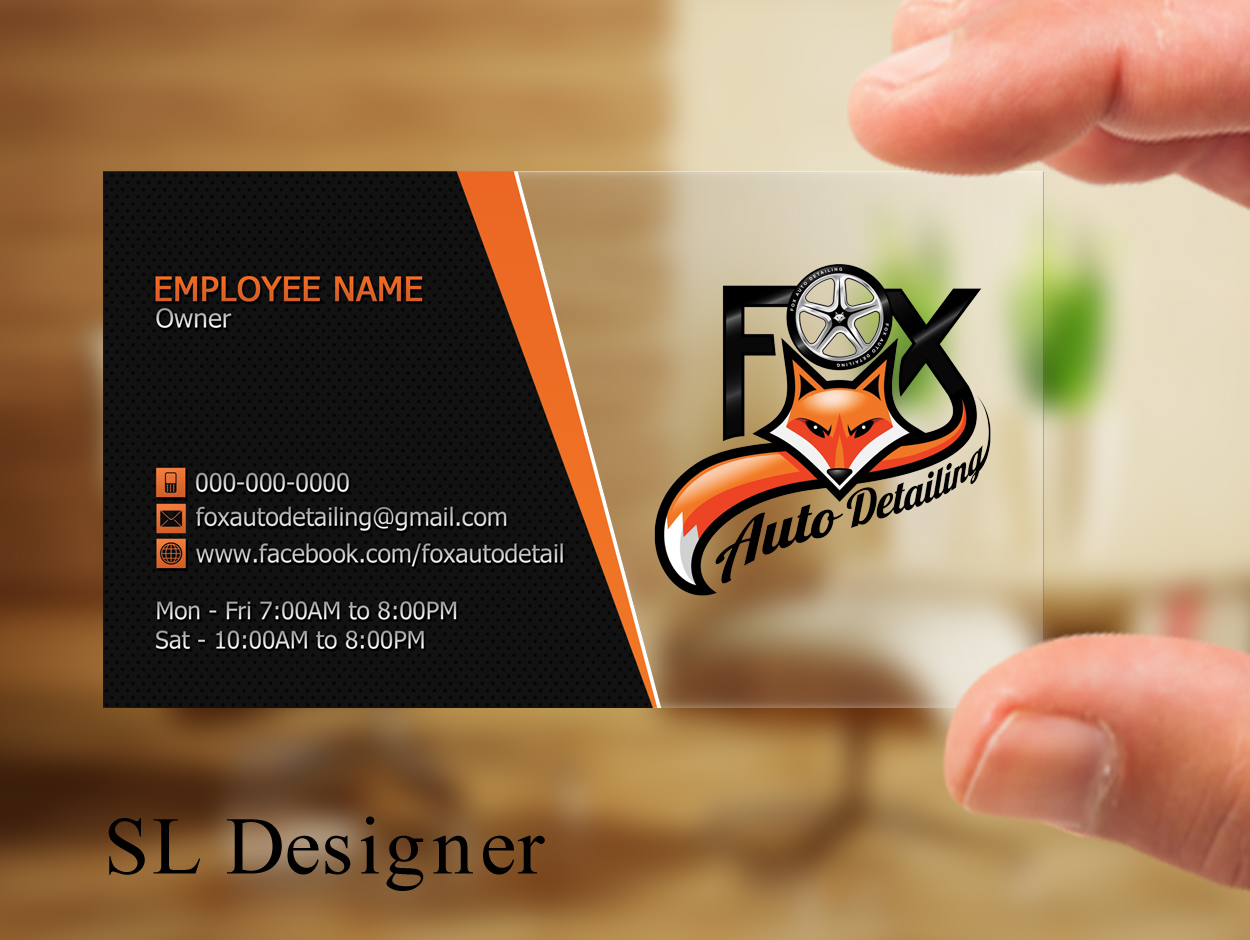Business Card Design by SL Designer for Fox Automotive Detailing | Design #11209734