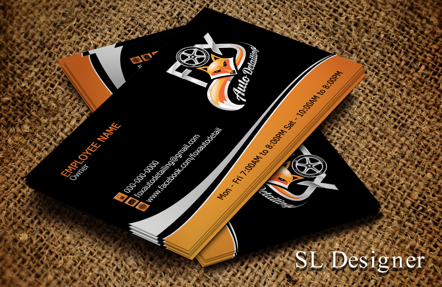 Business Card Design by SL Designer for Fox Automotive Detailing | Design #11210107