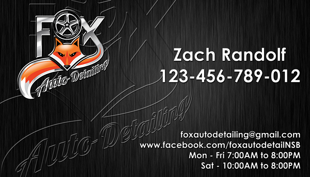 Diseño de Tarjeta de Presentación por jhayzeetorres para Fox Automotive Detailing | Diseño #11208113