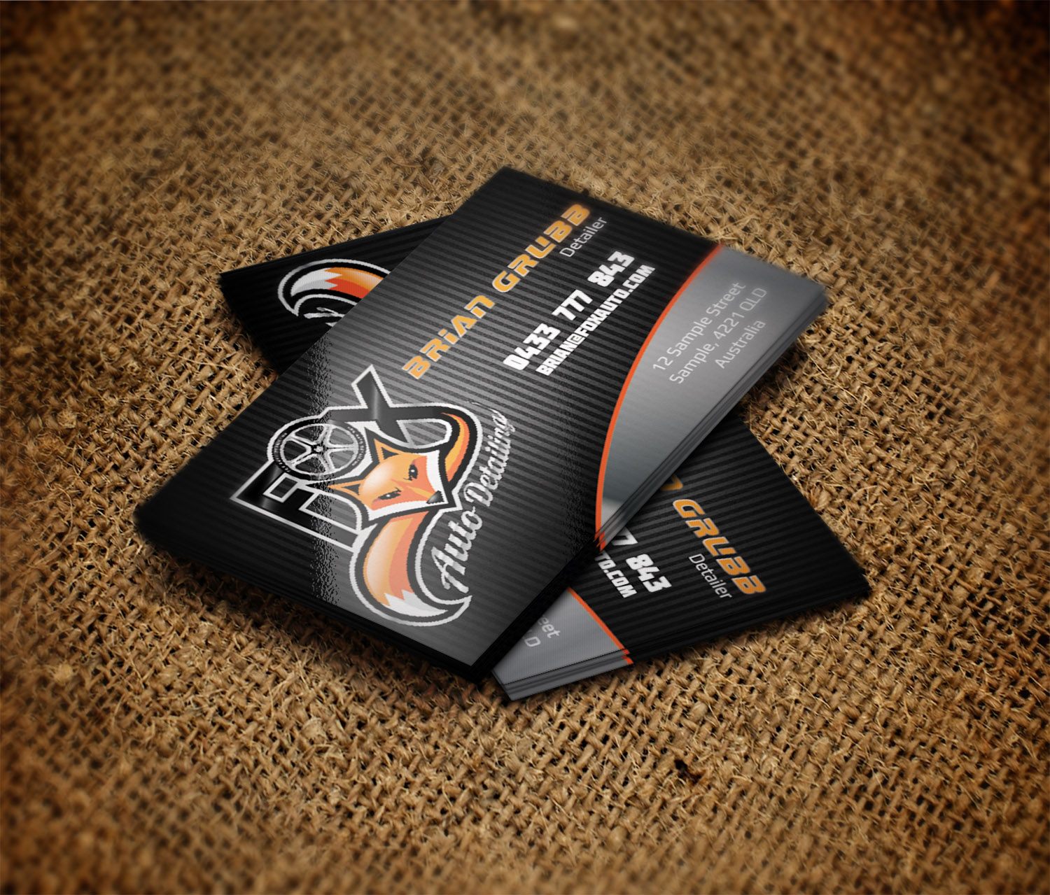 Diseño de Tarjeta de Presentación por CK Media para Fox Automotive Detailing | Diseño #11208025