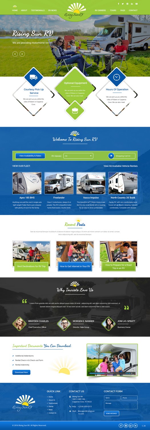 Wordpress Design by pb for Risingsunrv | Design #11209954